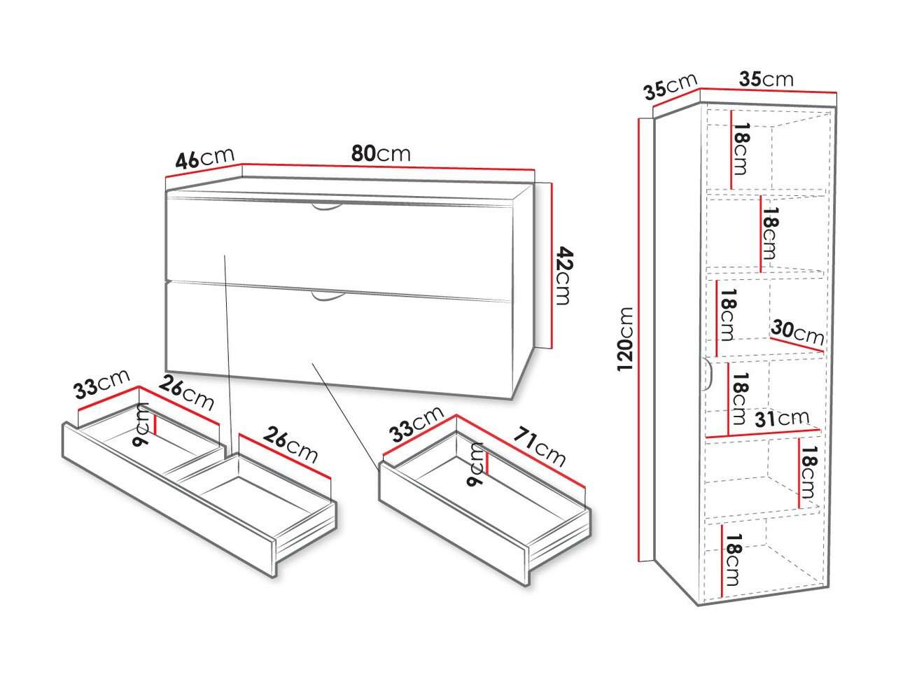 Vonios komplektas Fenenou 104 (Balta)