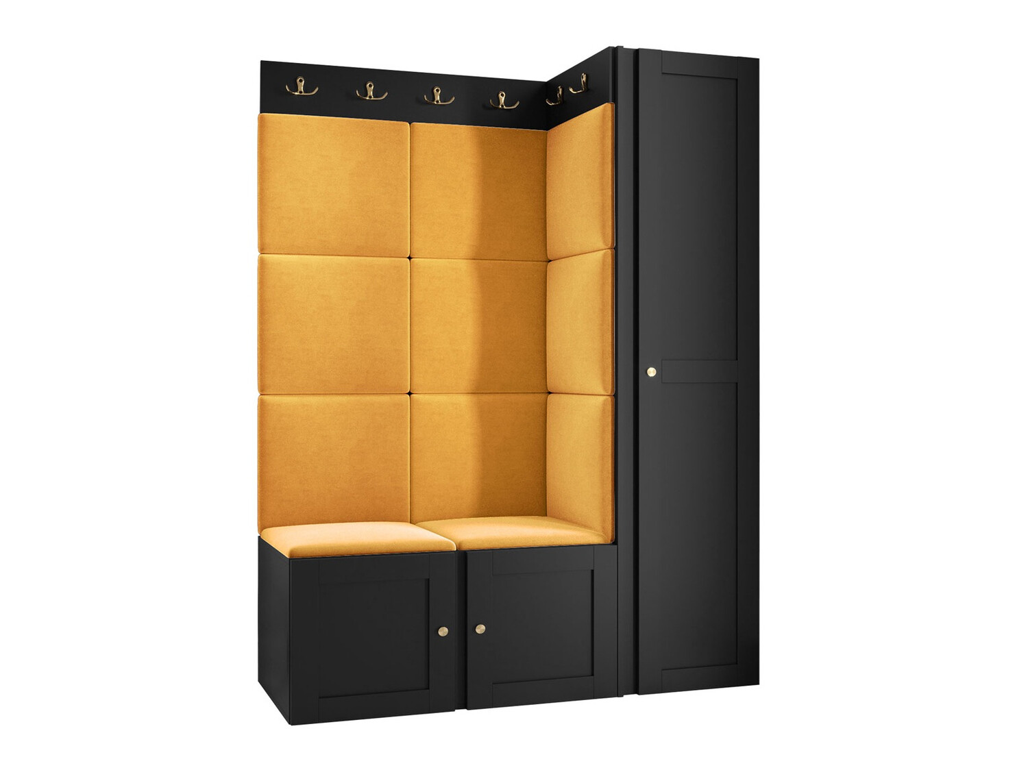 Prieškambario komplektas Hartford 377 (Juoda)