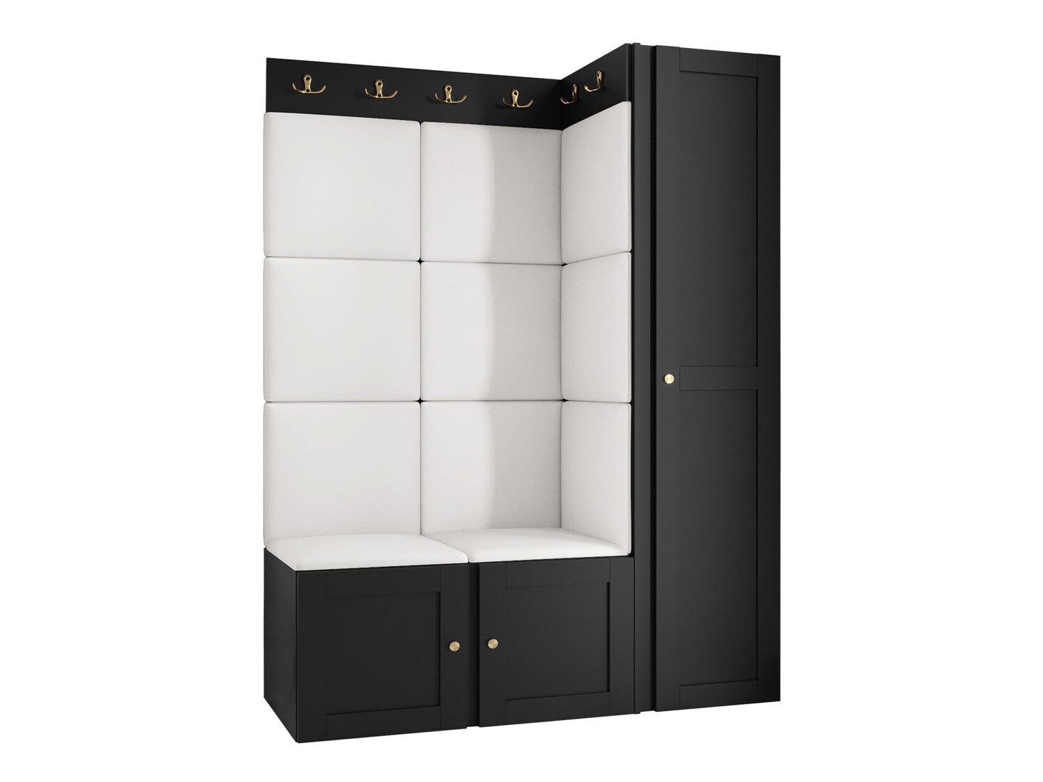 Prieškambario komplektas Hartford 377 (Juoda)