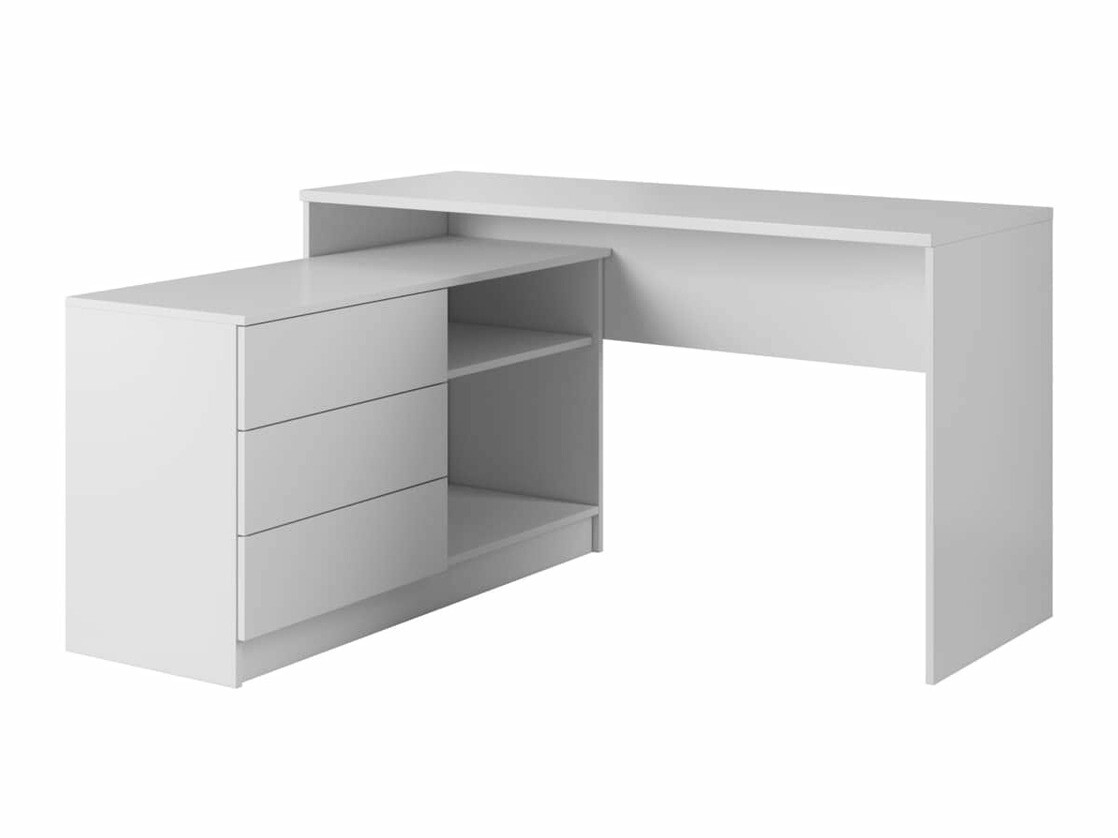Kampinis darbo stalas Kingston 130 (Balta)