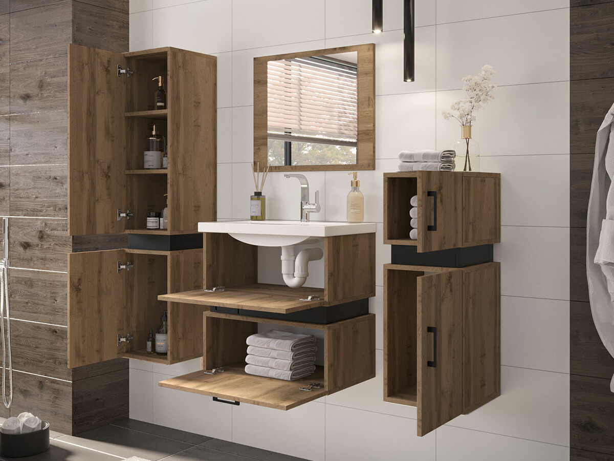 Vonios komplektas Hartford C100 (Votan ąžuolas + Juoda)