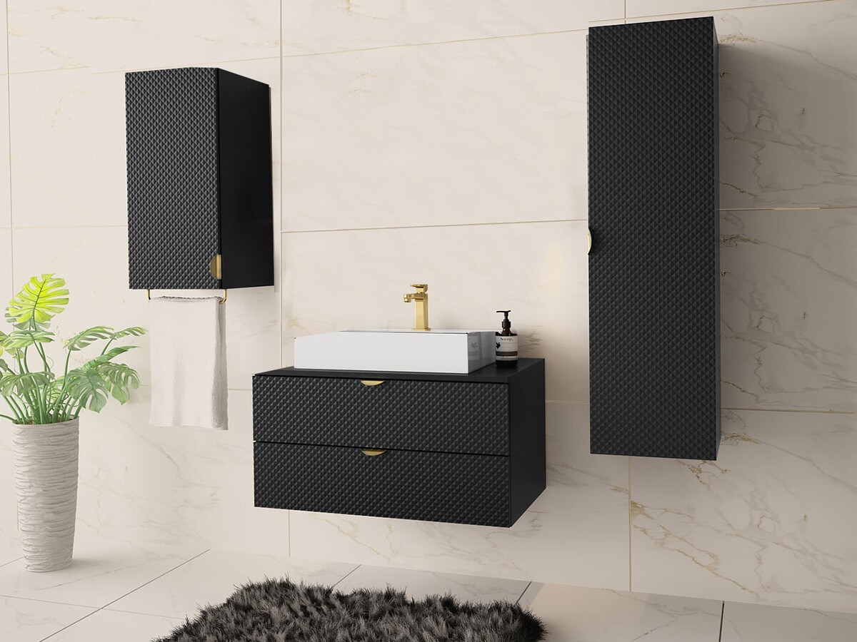 Pakabinama vonios spintelė Fenenou 102 (Juoda)