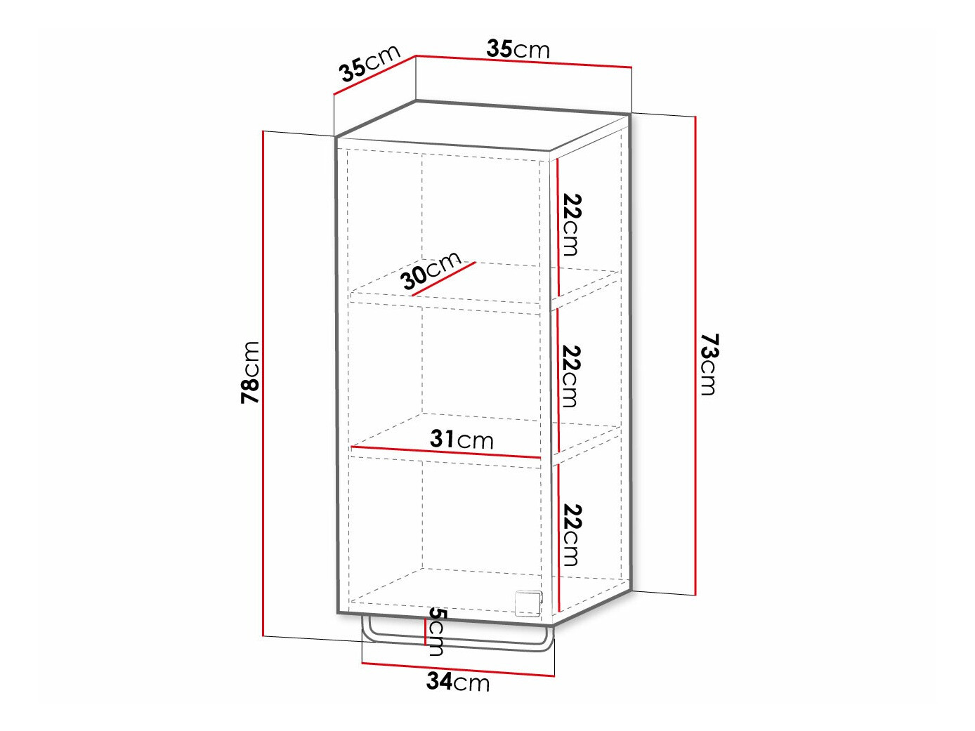 Pakabinama vonios spintelė Orlvera 101 (Balta)