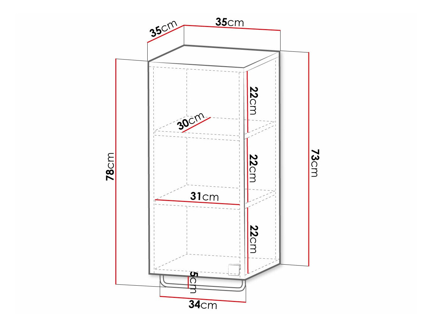 Pakabinama vonios spintelė Orlvera 101 (Juoda)