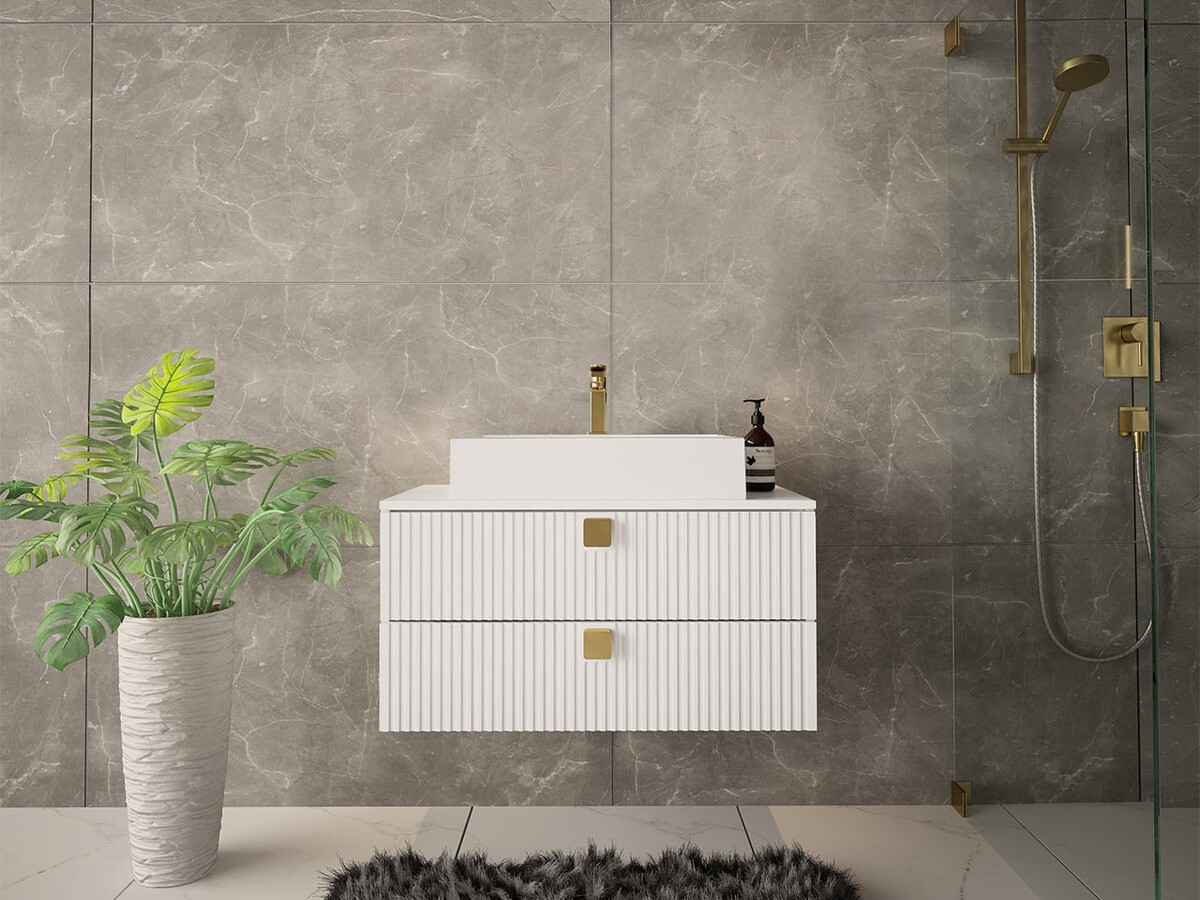 Pakabinama vonios spintelė praustuvui Orlvera 102 (Balta)