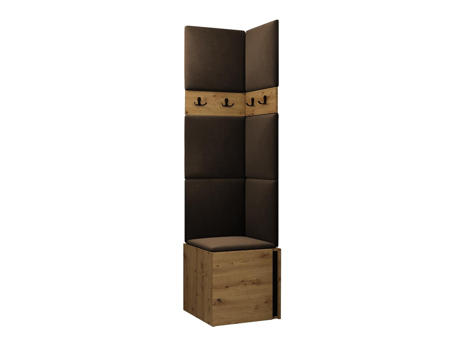 Prieškambario komplektas Pinis XXI (Artisan ąžuolas + Juoda)