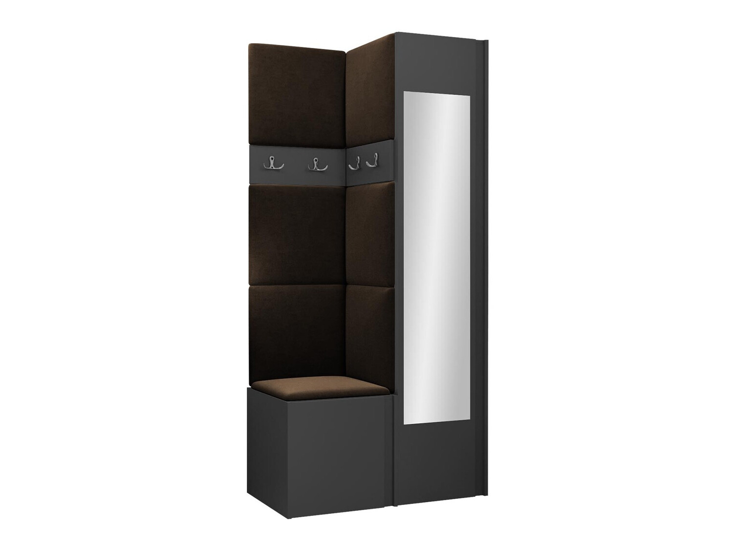 Prieškambario komplektas Pinis XXV (Grafitas)