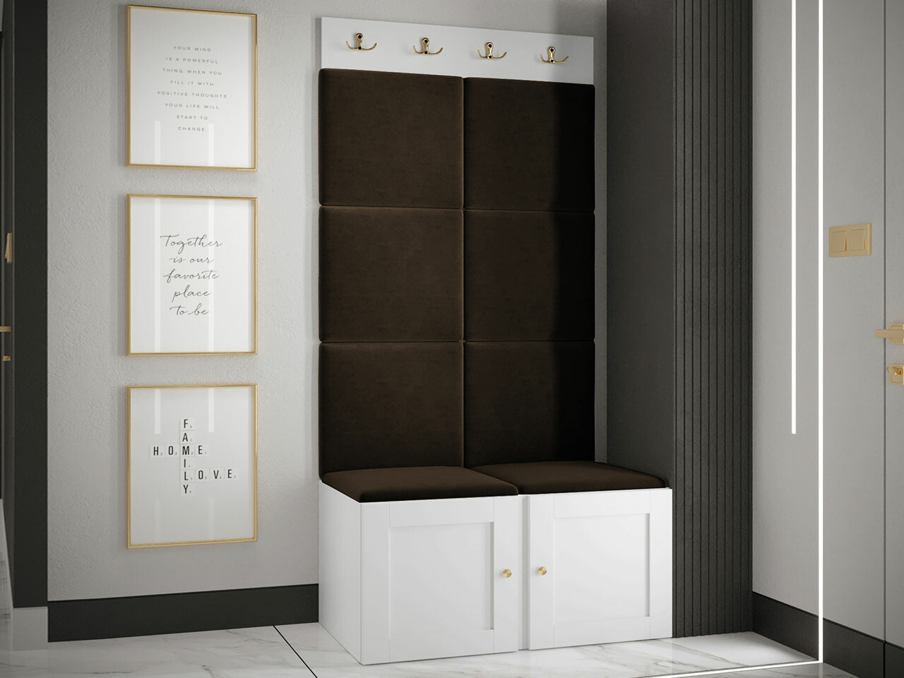 Prieškambario komplektas Hartford 375 (Balta)