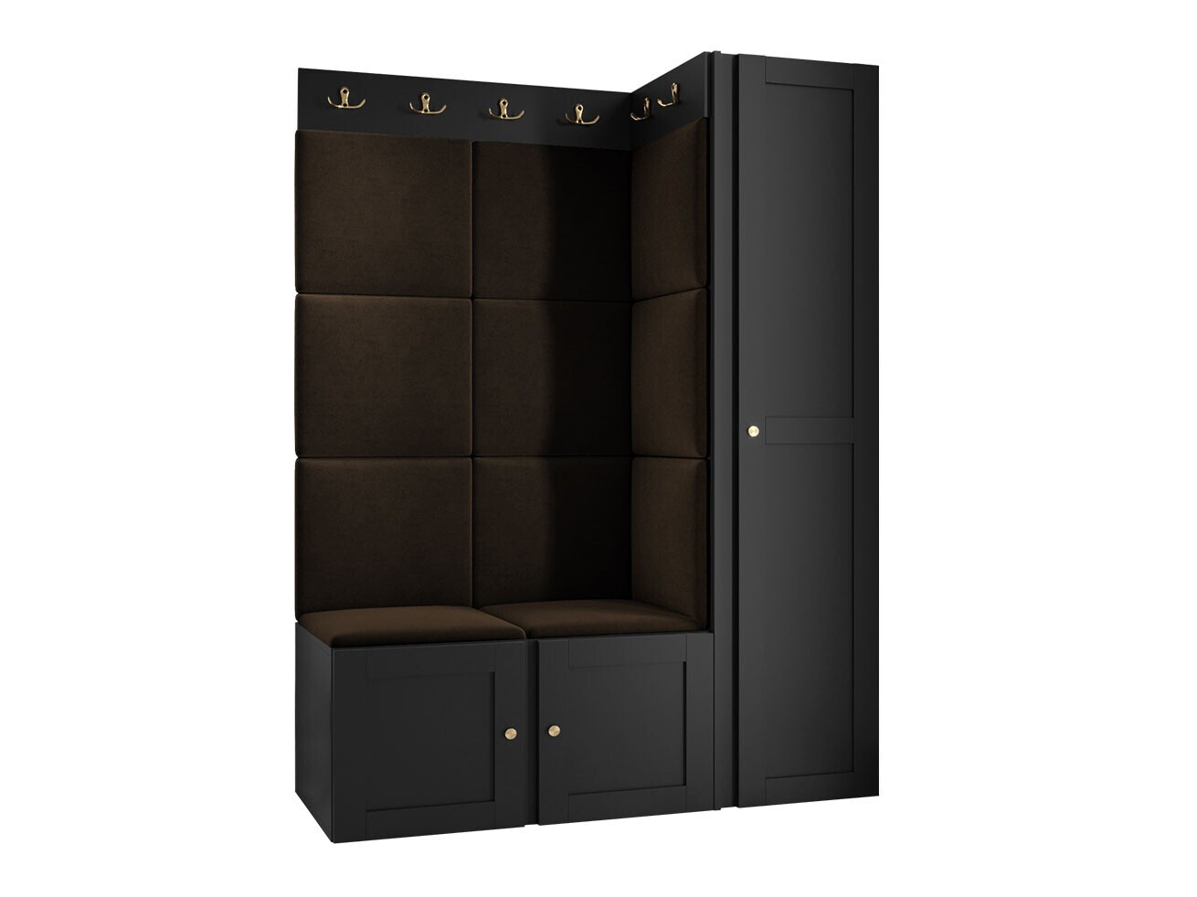 Prieškambario komplektas Hartford 377 (Juoda)