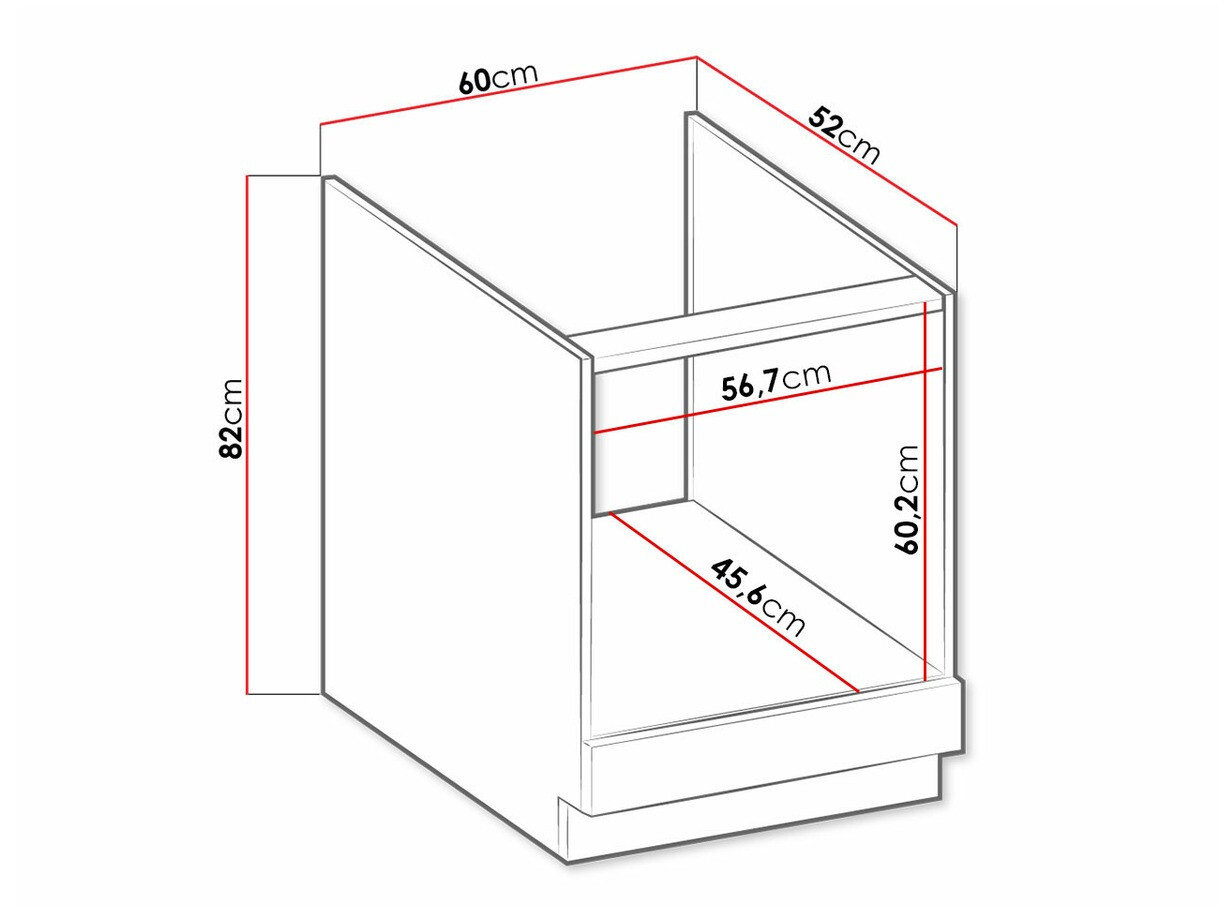 Modulinė spintelė įmontuojamai buitinei technikai Retro White 109