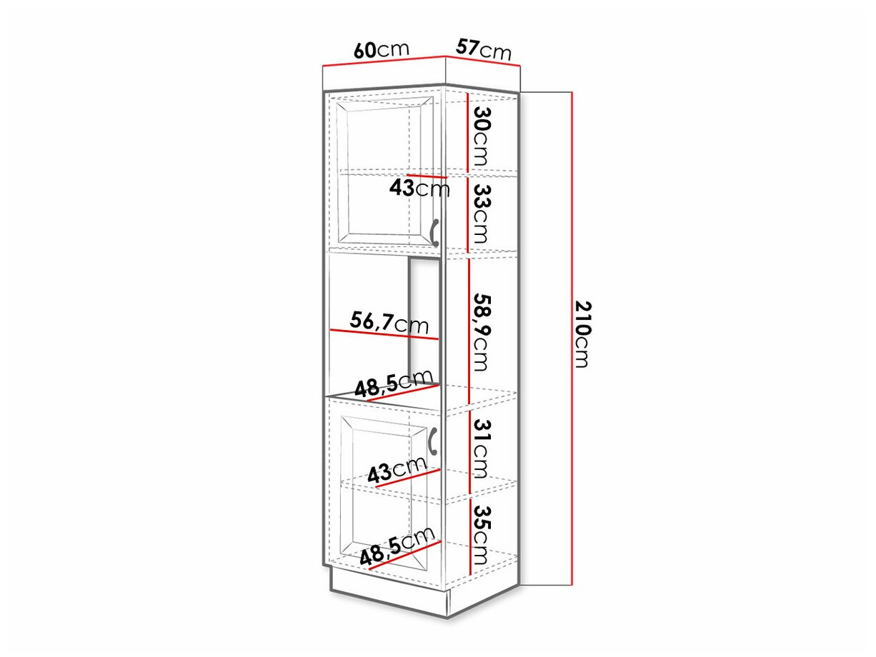 Modulinė spintelė įmontuojamai buitinei technikai Retro White 115
