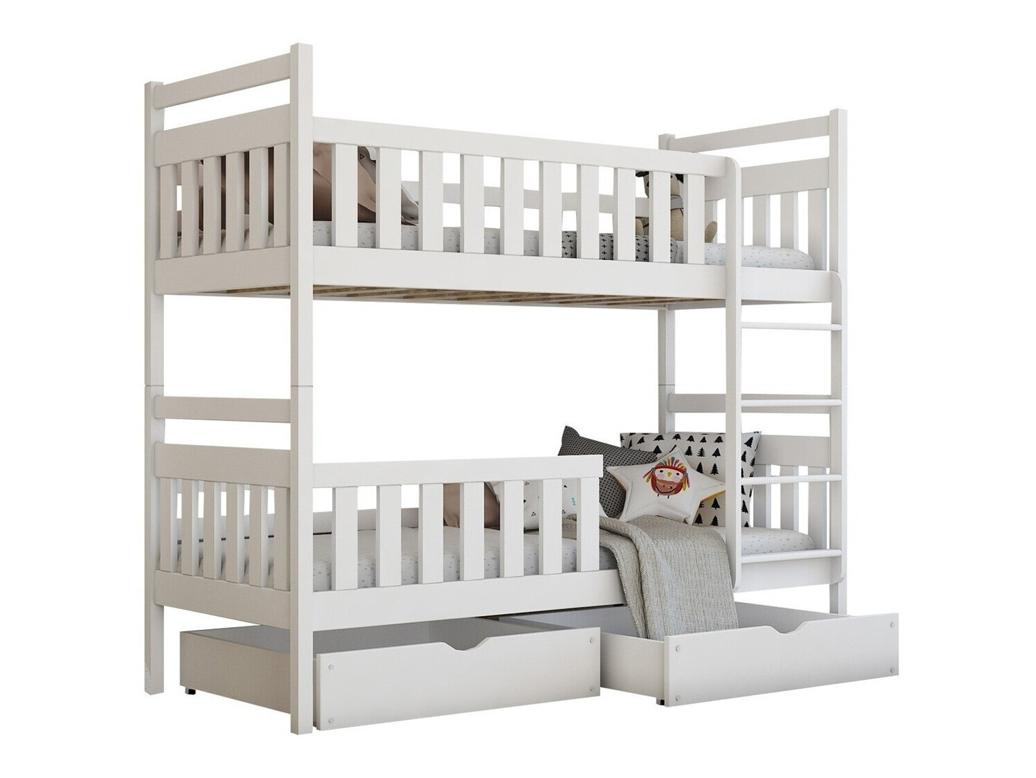 Dviaukštė lova Vista 100 (Balta)