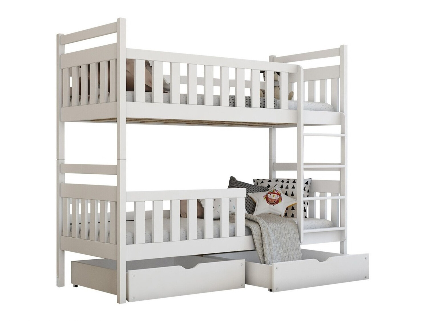 Dviaukštė lova Vista 100 (Balta)