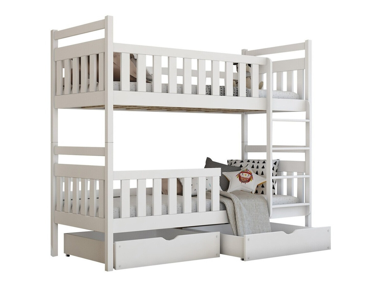 Dviaukštė lova Vista 100 (Balta)