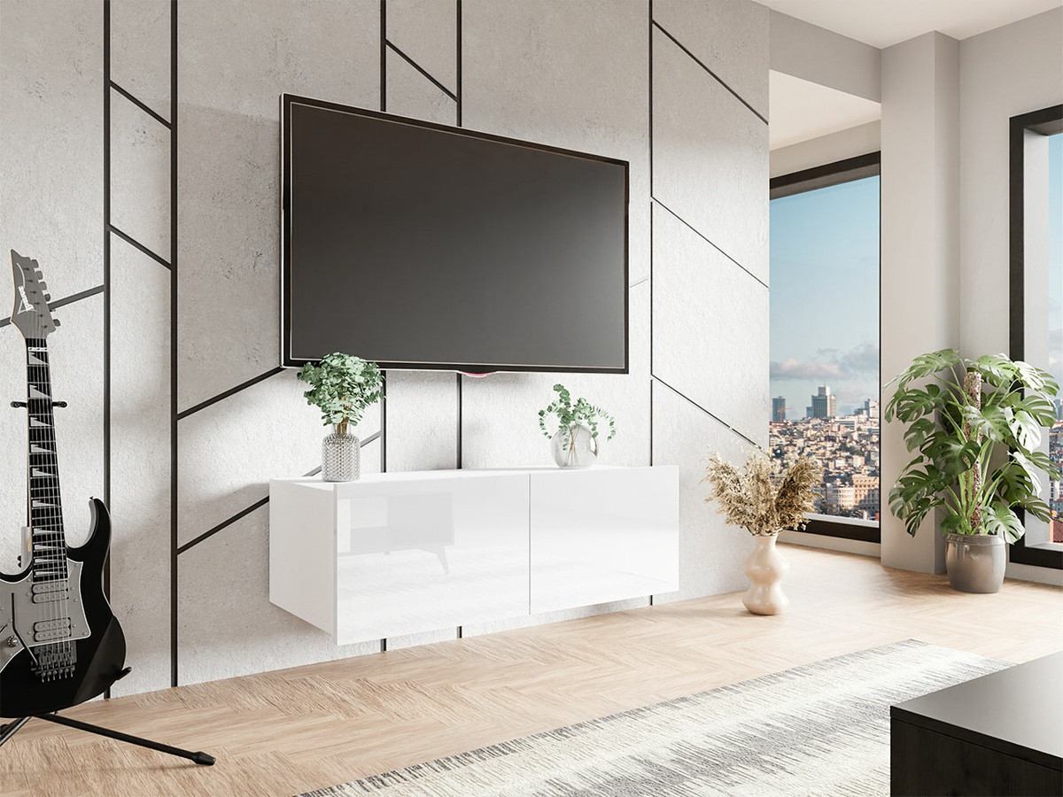 TV staliukas Tivdalu 104 (Balta + Blizgi balta)