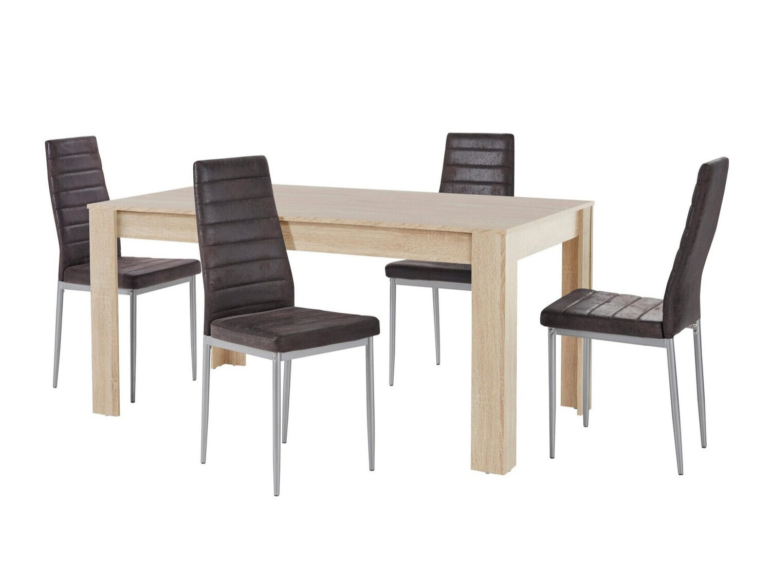 Valgomojo komplektas Denton 603 (Antracitas + Sidabrinė)