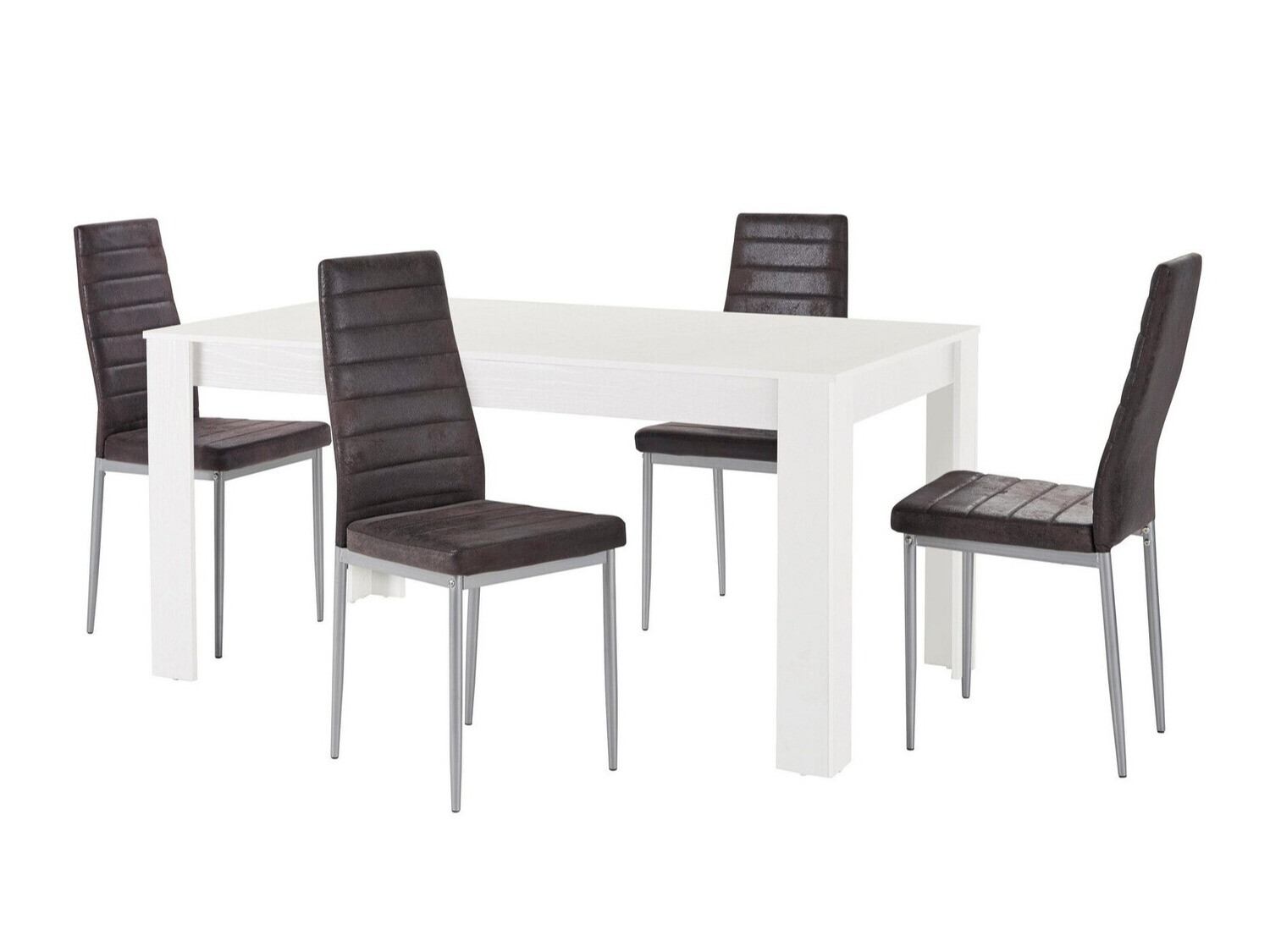 Valgomojo komplektas Denton 604 (Antracitas + Sidabrinė)