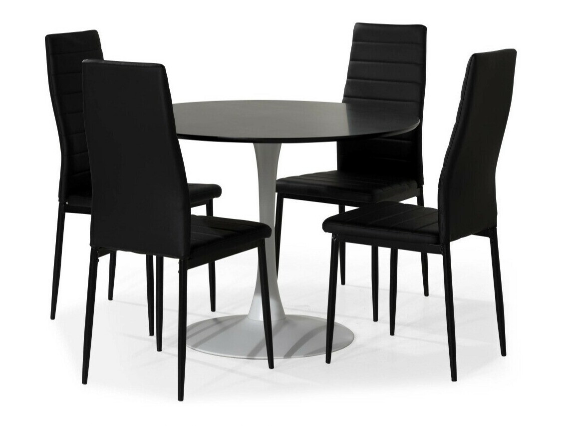 Valgomojo komplektas Scandinavian Choice 760 (Juoda + Balta)