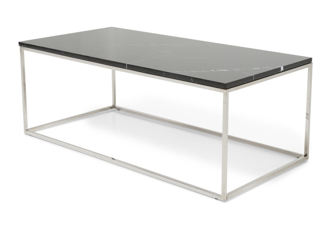 Žurnalinis staliukas Scandinavian Choice 672 (Juoda + Sidabrinė)