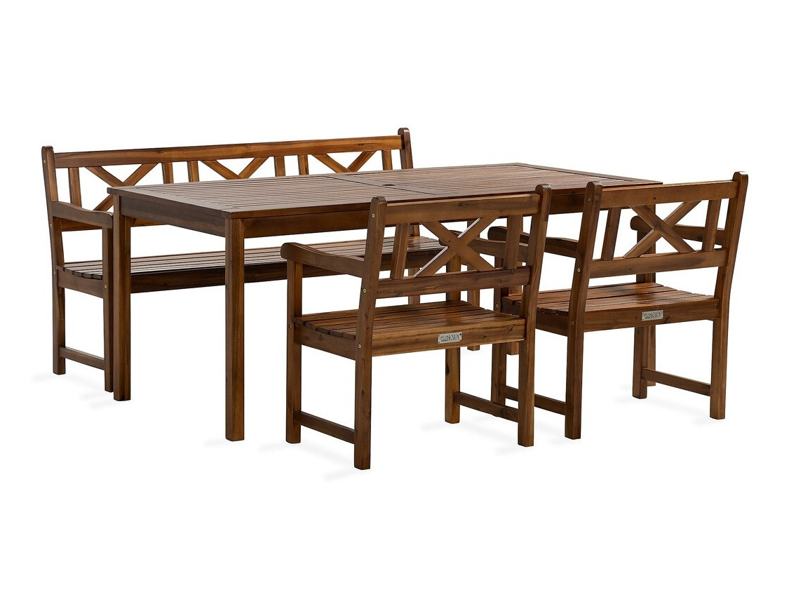 Stalo ir kėdžių komplektas Riverton 657 (Ruda)