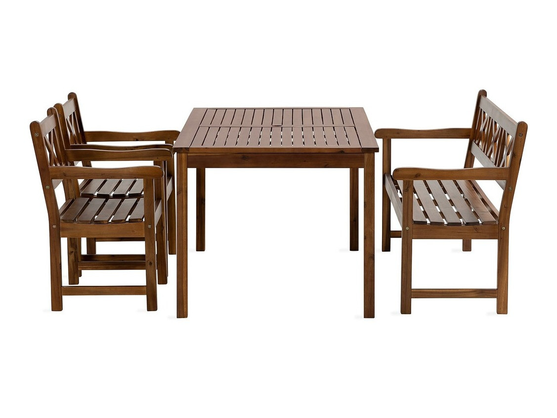 Stalo ir kėdžių komplektas Riverton 657 (Ruda)