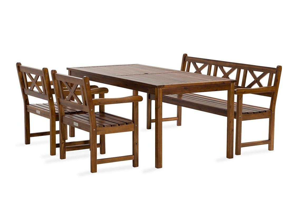 Stalo ir kėdžių komplektas Riverton 657 (Ruda)