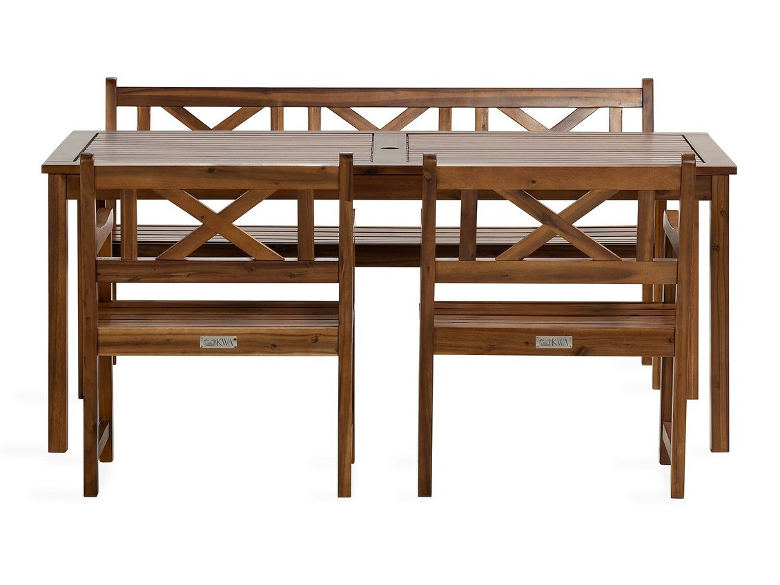 Stalo ir kėdžių komplektas Riverton 657 (Ruda)