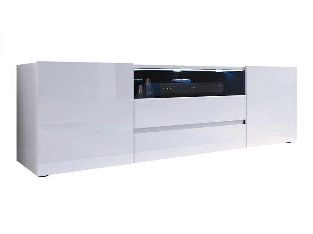 TV staliukas Ager (Balta + Blizgi balta)