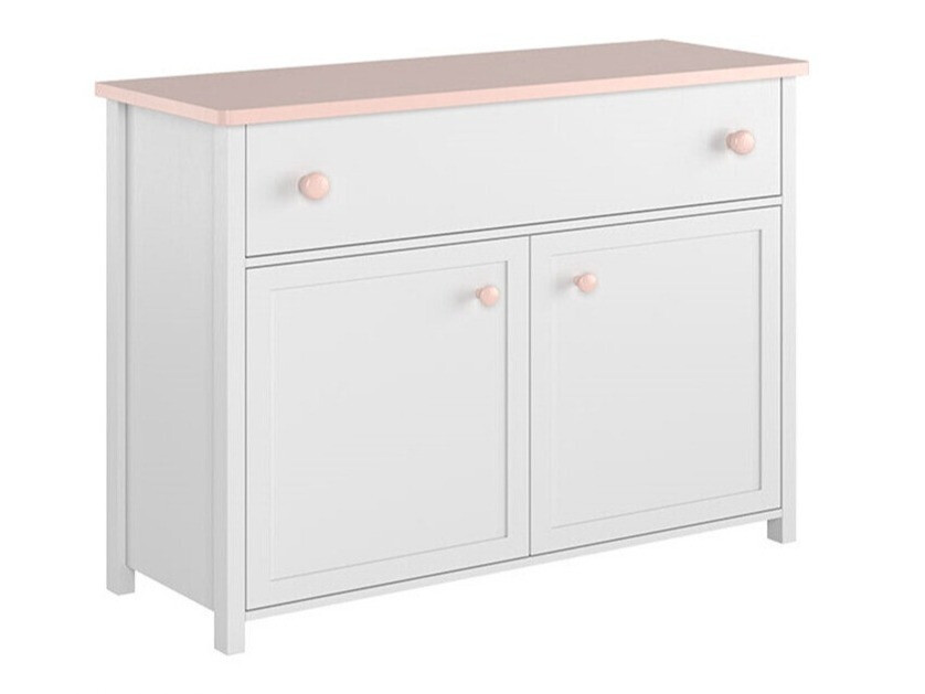 Baltos vaikų kambario komodos