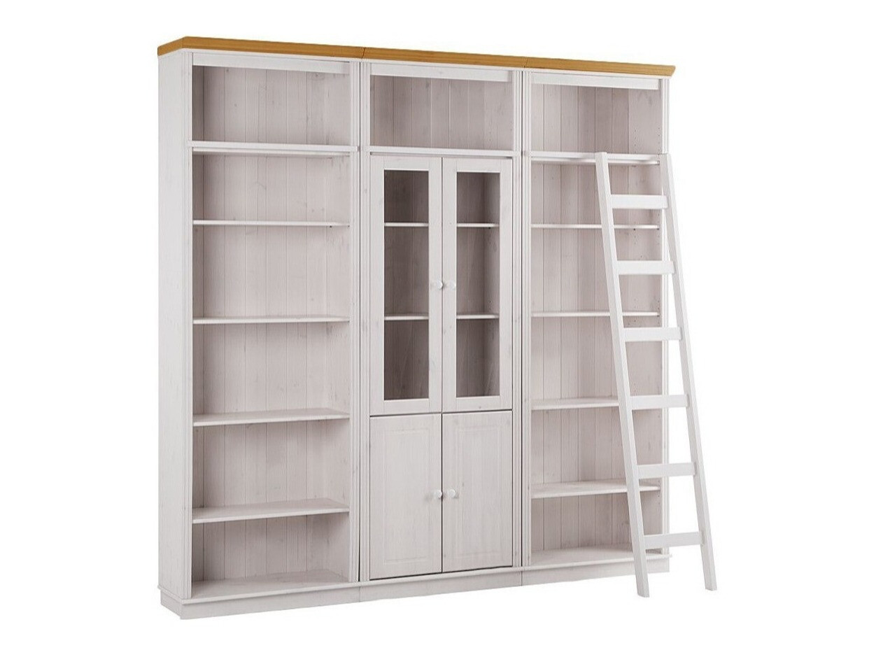 Lentynų komplektas Saltoro 126 (Balta + Medaus ąžuolas)