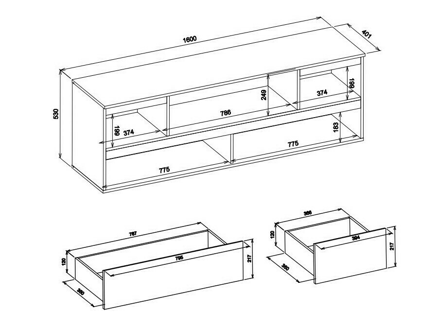 TV staliukas Findlay R108 (Balta)