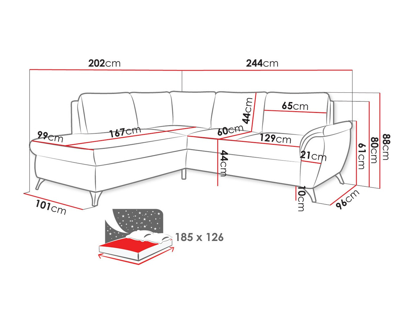 Minkštas kampas Lincoln 174 (Barrel 19)