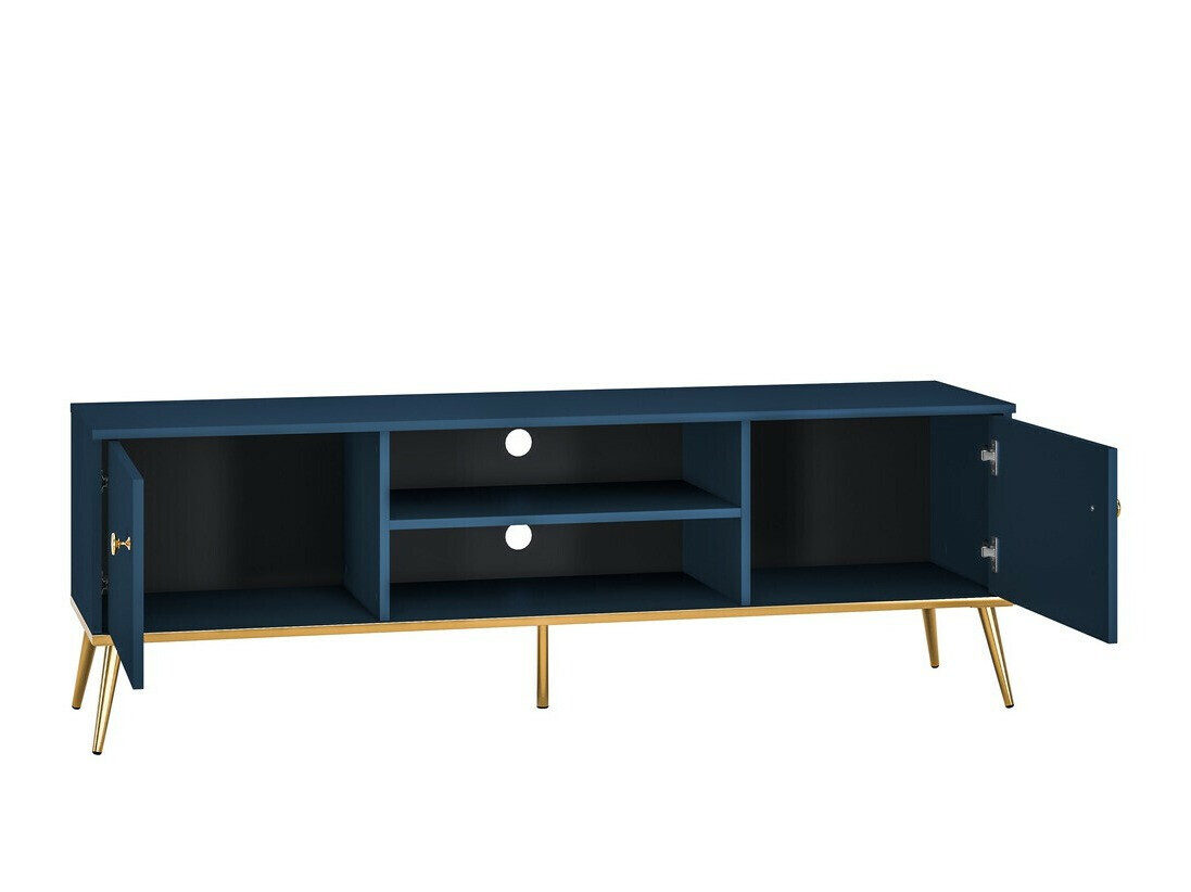 Svetainės komplektas Flonovu 109 (Tamsi mėlyna + Auksinė)