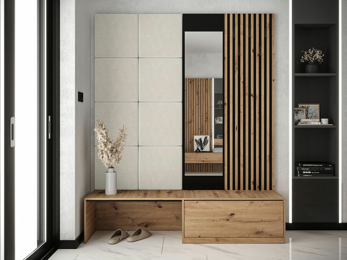 Prieškambario komplektas Fabor (Artisan ąžuolas + Manila 02)