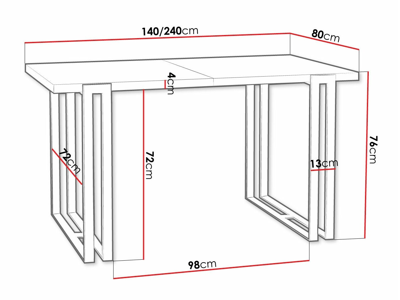 Stalas Comfivo Sors (Ruda + Juoda)
