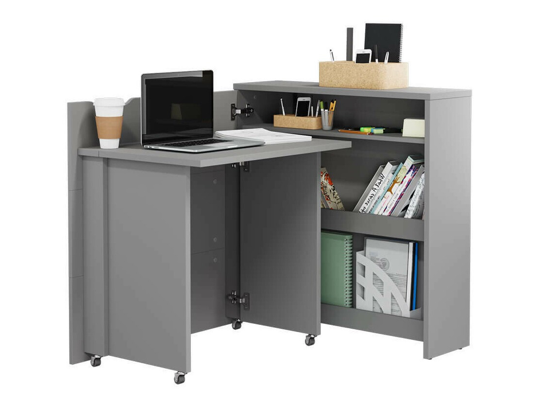 Kampinis darbo stalas Concept Pro Lenart II (Pilka)