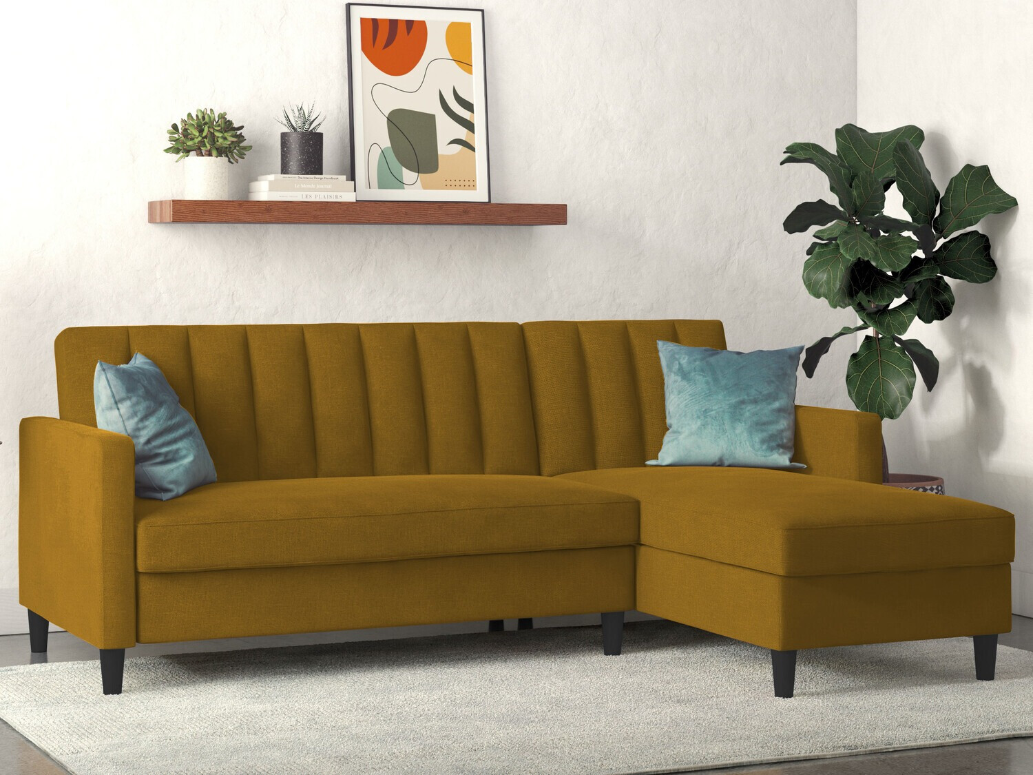 Minkštas kampas Tulsa 583 (Tamsi geltona)