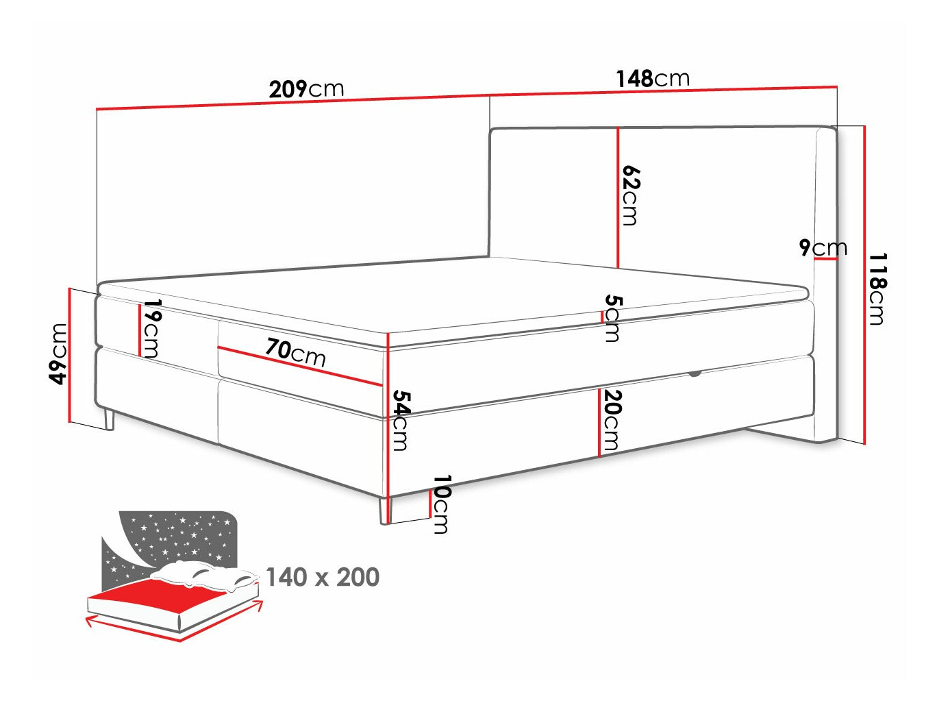 Continental lova ComfiDream Miraara (Poso 14 + Kronos 14)