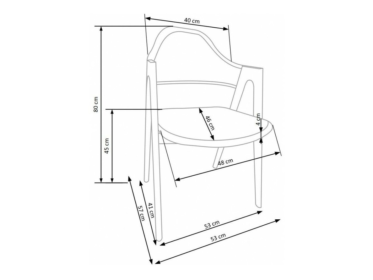 Kėdė Houston 561 (Pilka + ąžuolas)