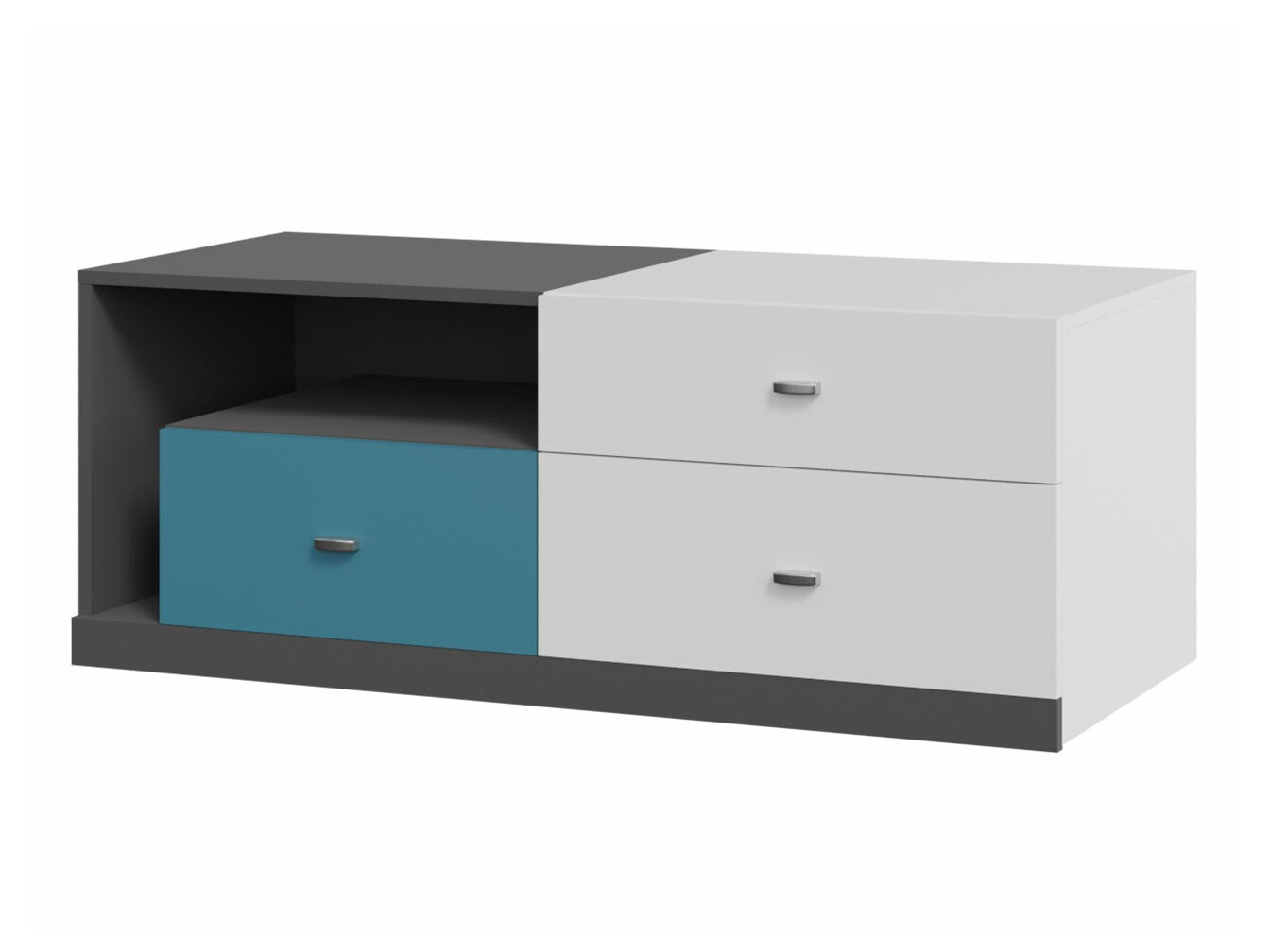 TV staliukas Omaha F119 (Grafitas + Balta)