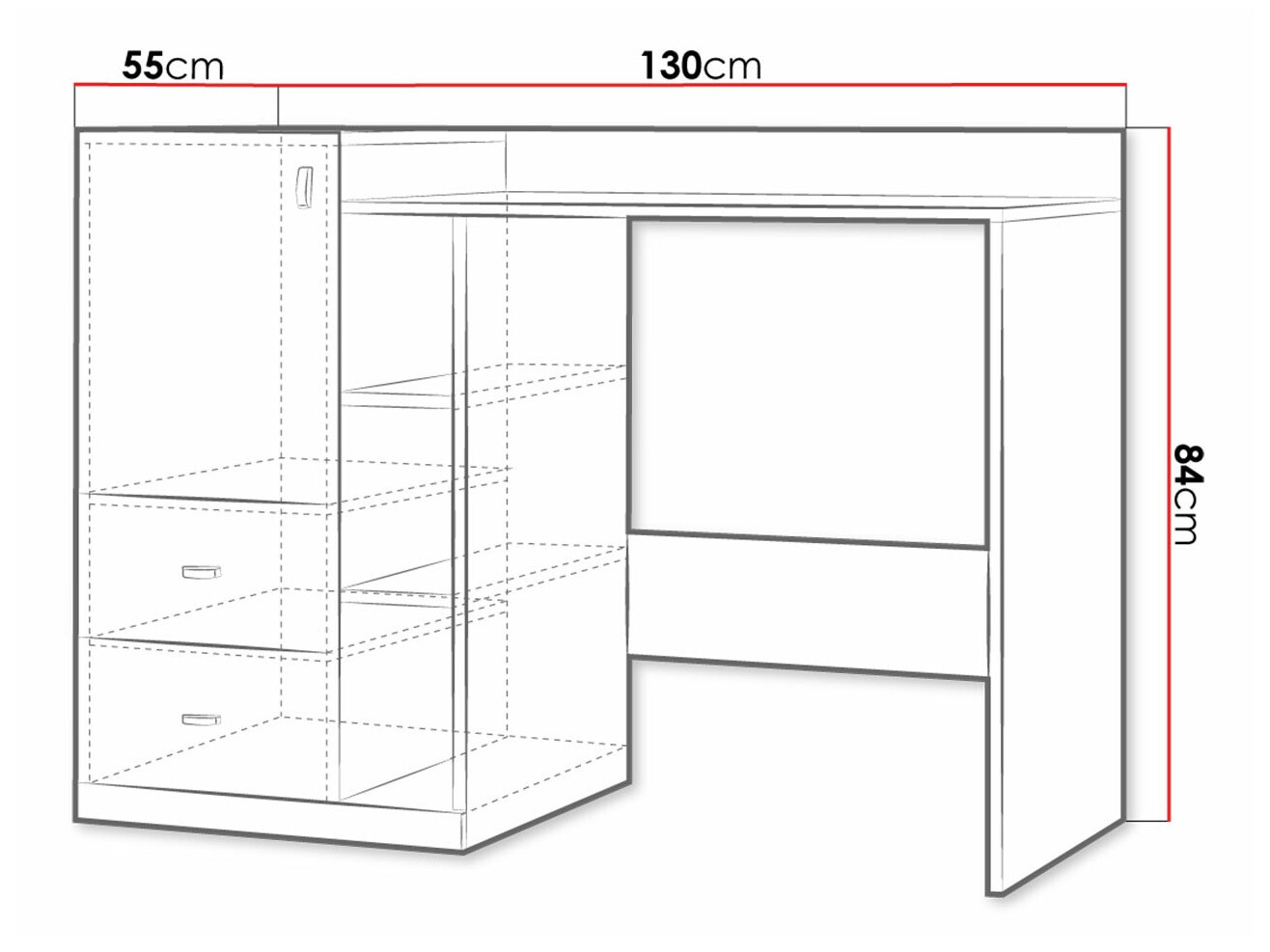 Darbo stalas Omaha F120 (Grafitas + Pilka)