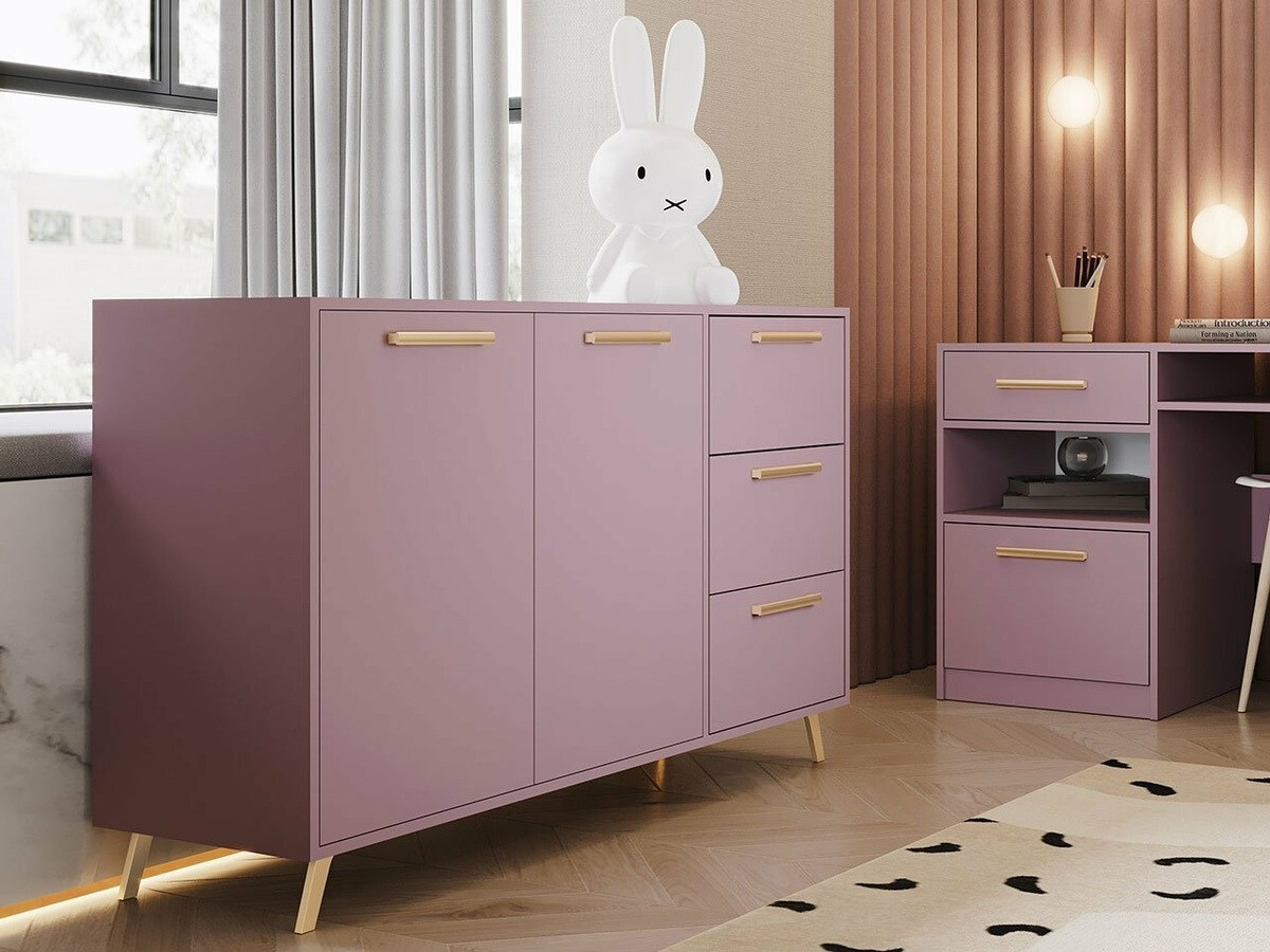 Komoda Rosa (Violetinė + Auksinė)
