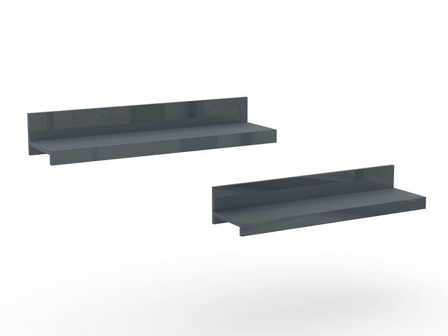 Pakabinamų lentynų komplektas Torvire 105 (Pilka + Blizgus pilkas)