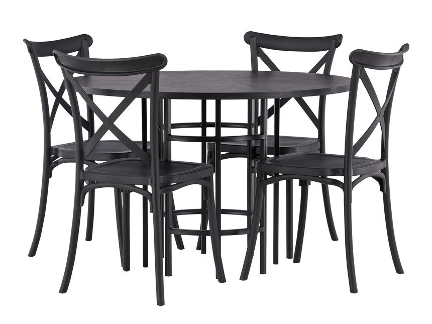Valgomojo komplektas Dallas 3917 (Juoda)