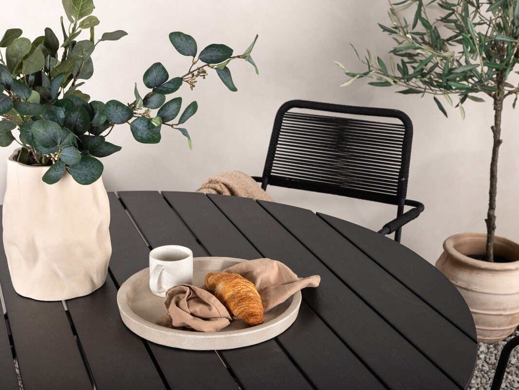 Stalo ir kėdžių komplektas Dallas 3924 (Juoda)