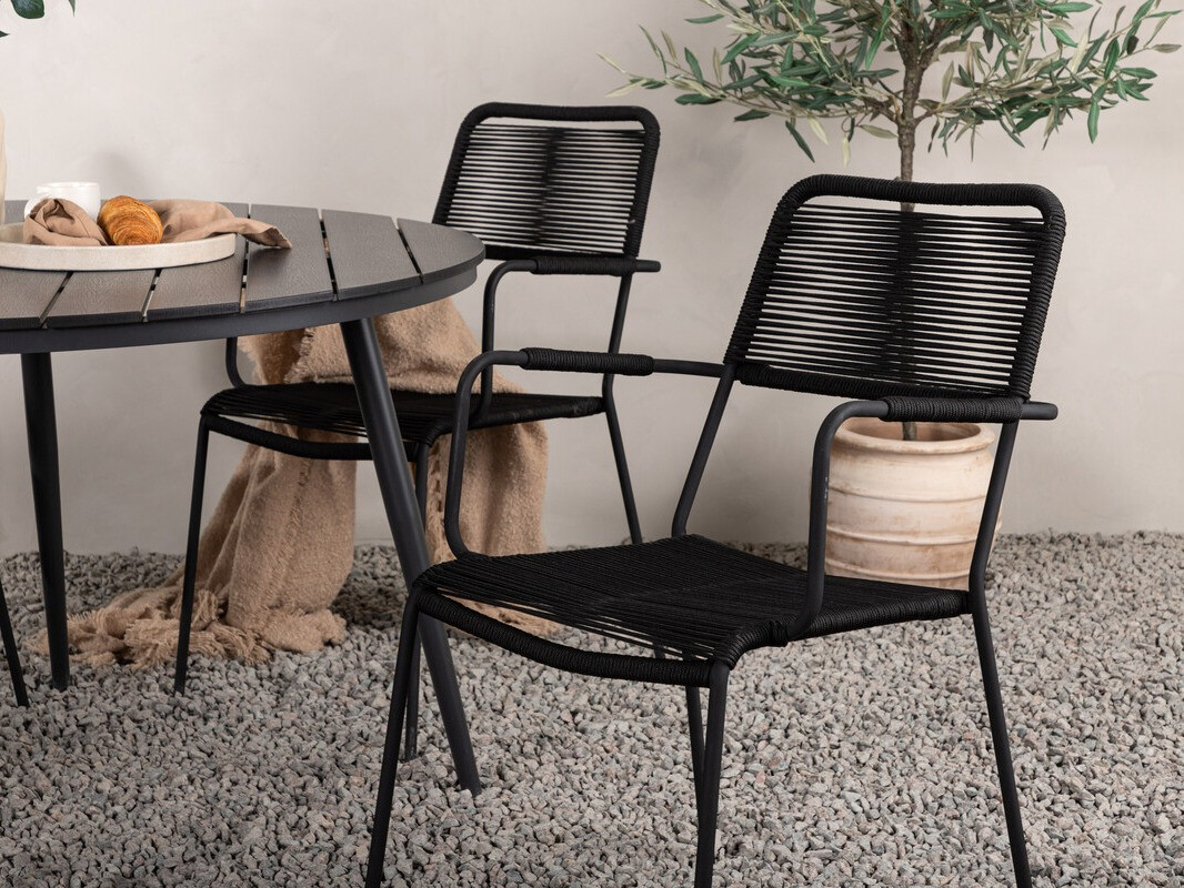 Stalo ir kėdžių komplektas Dallas 3924 (Juoda)