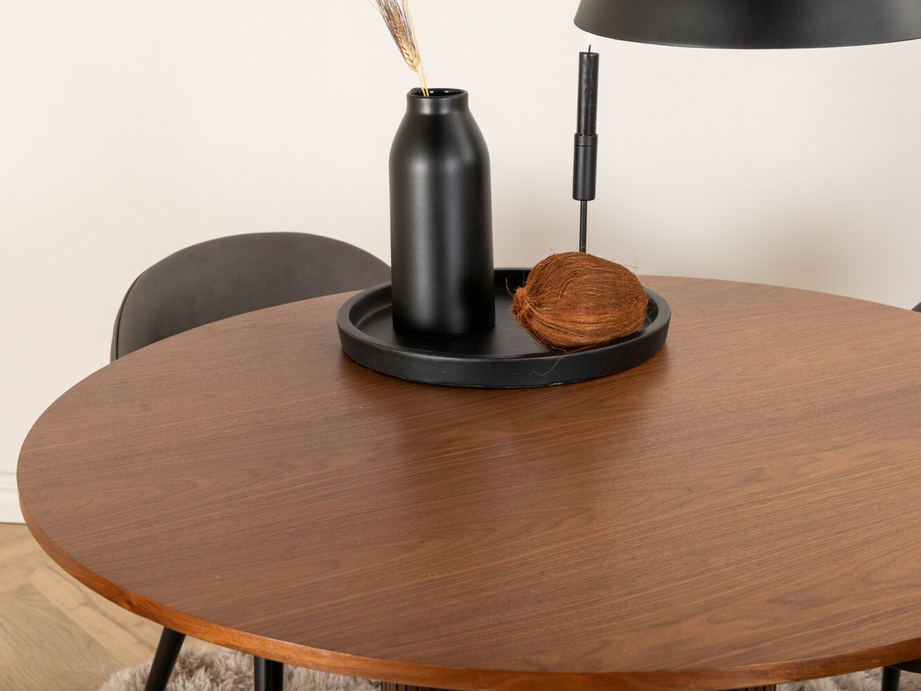 Valgomojo komplektas Dallas 3071 (Pilka + Juoda)