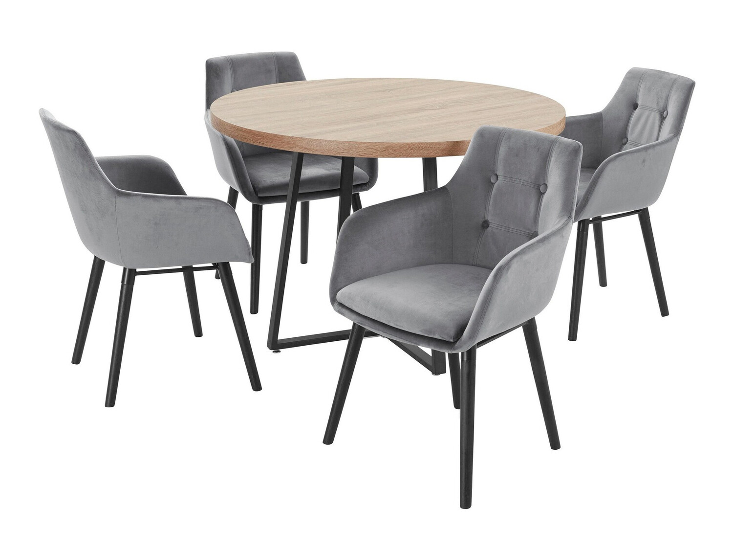 Valgomojo komplektas Tulsa 593 (Pilka)