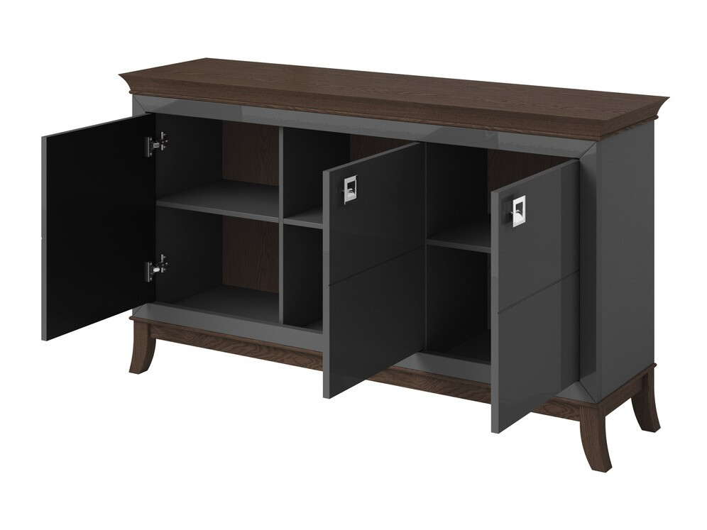 Spintelė Austin BA109 (Gloss antracitas + Tamsus ąžuolas)