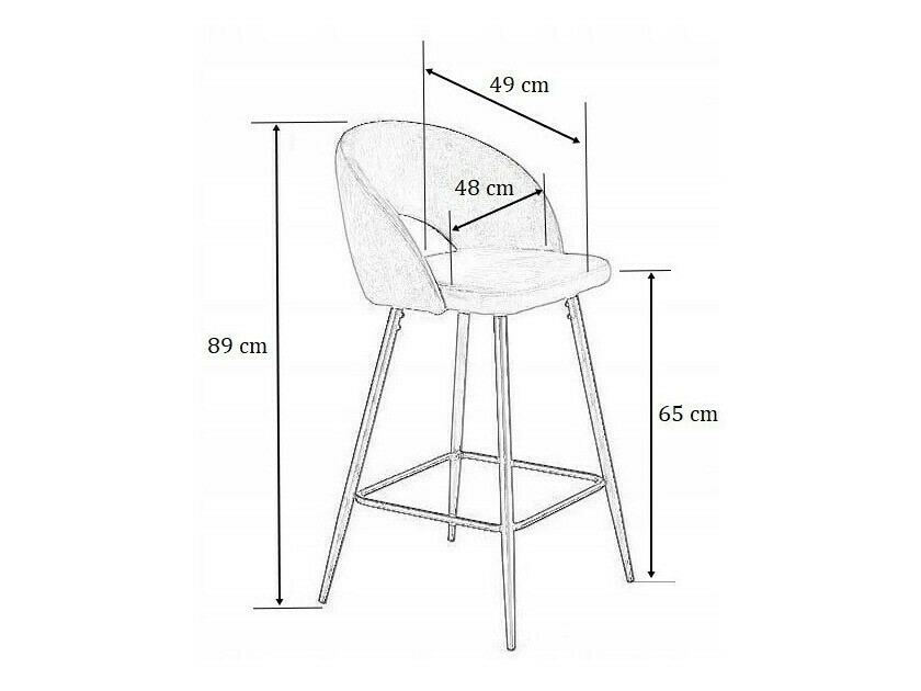 Pusbario kėdė Houston 881 (Smėlinė + Juoda)